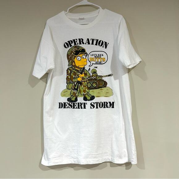 Vintage Bart Simpson Operation Desert Storm Shirt - Picture 1 of 3